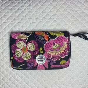 Vera Bradley zip wallet with pink flowers